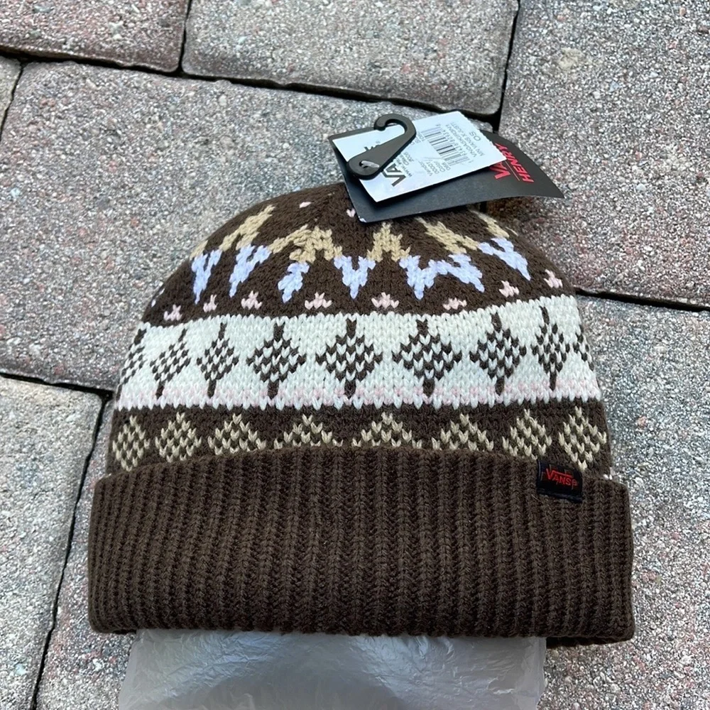 Vans VANS Jucti Brown Ornament Beanie Skateboarding Hat Women Men VN0A5KIR3N1 - Picture 11 of 16